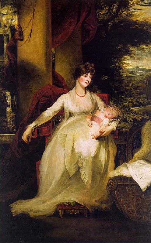 John Hoppner Lady Caroline Capel Holding her Daughter Harriet Germany oil painting art